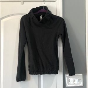 Lululemon pullover, European collar, gray, size 2